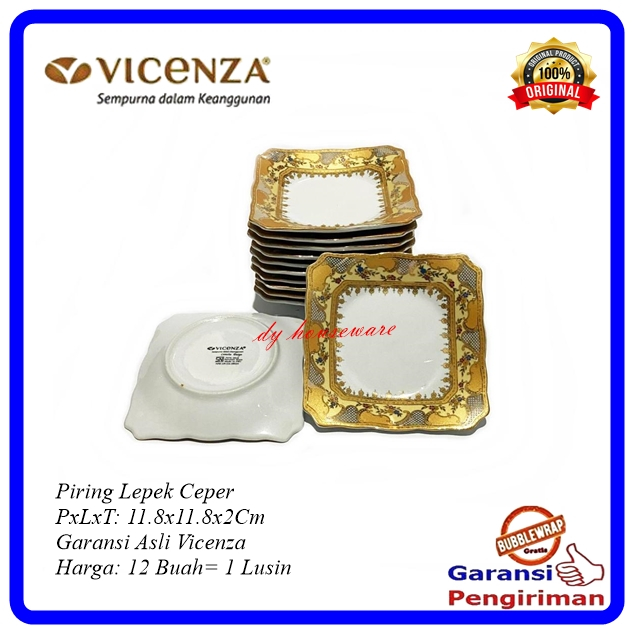 Piring Kue Tatakan Piring Lepek Keramik Vicenza b423 Per Lusin