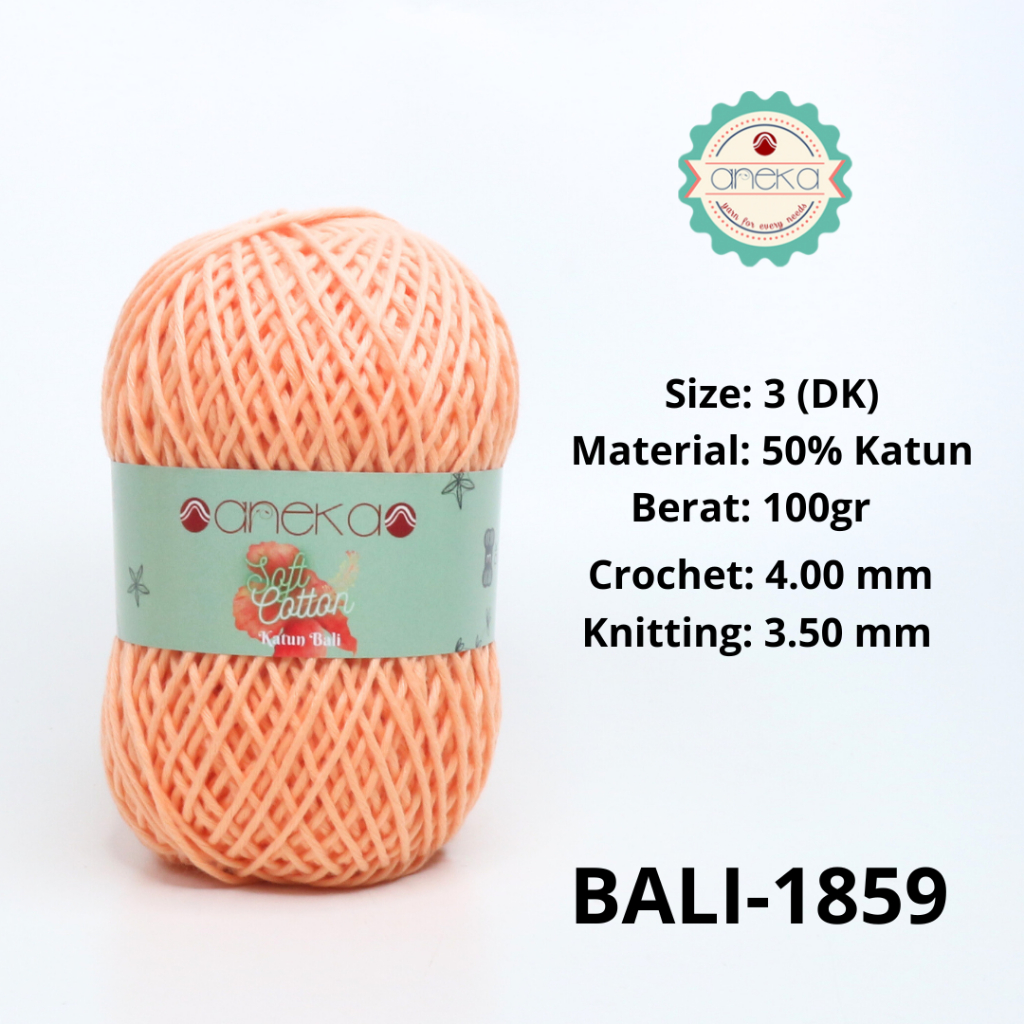 ANEKA - Benang Rajut Katun Bali ANEKA / Soft Cotton Big Ply made by ANEKABENANG - 1859