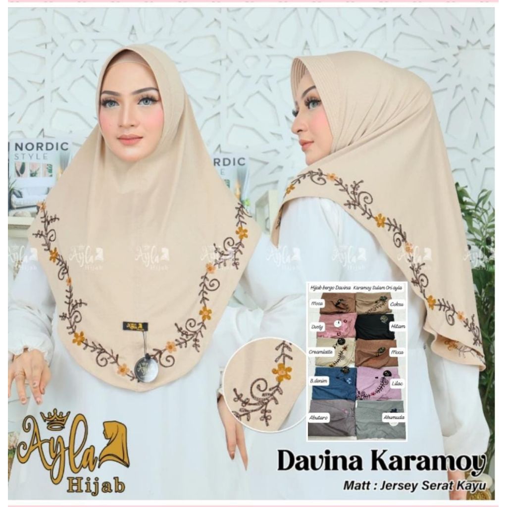 Hijab bergo instan Devina karamoy sulam