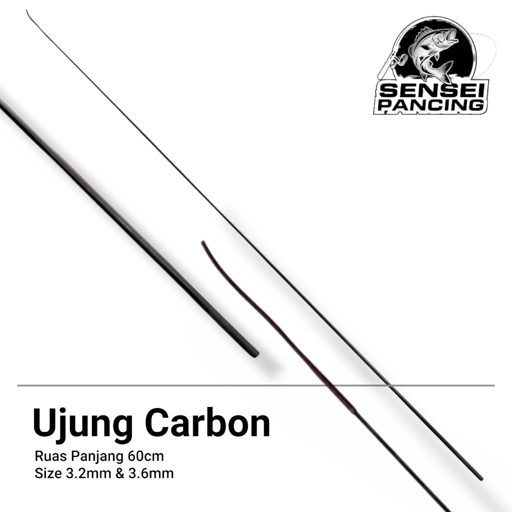 Sperpart Ujung Tegek Carbon Ruas Panjang 60cm