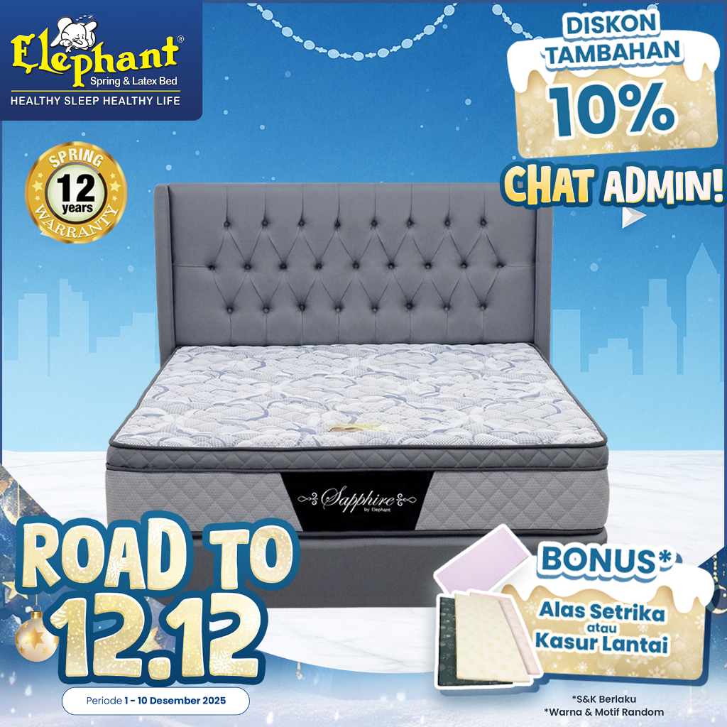 Kasur Springbed Saphire Komplit Set by Elephant Springbed