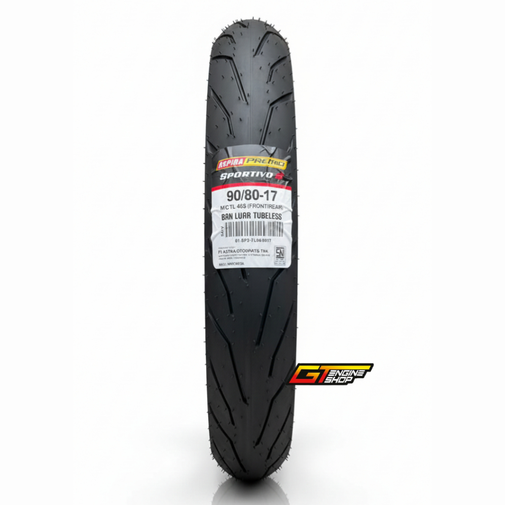 BAN ASPIRA PREMIO SPORTIVO 2 90/80-17 MEDIUM COMPOUND ASPIRA PREMIO SPORTIVO 90 80 17 PRODUKSI TAHUN