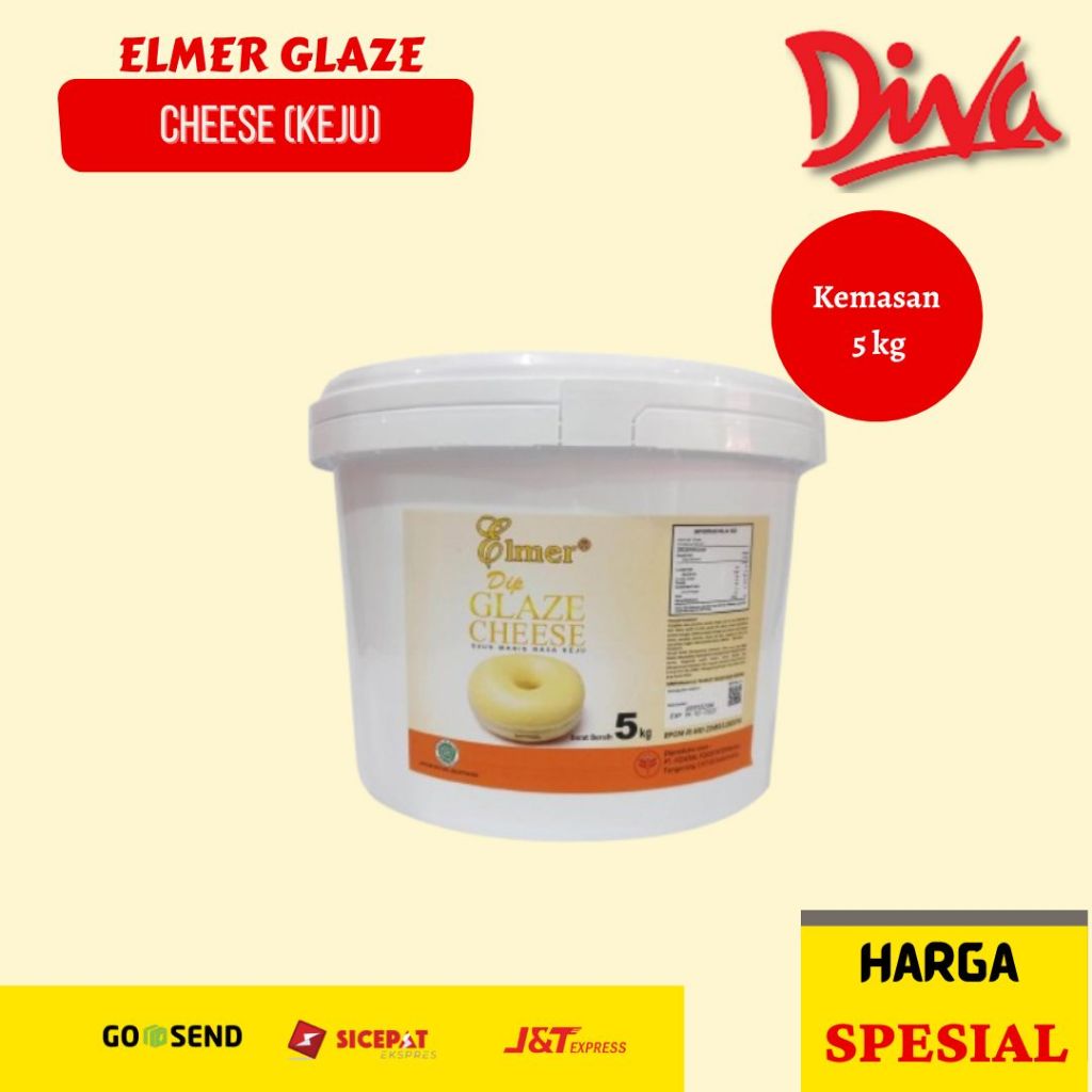 [5kg] Elmer Glaze Cheese | Elmer Glaze Topping Donat | Elmer Keju | Olesan Donat