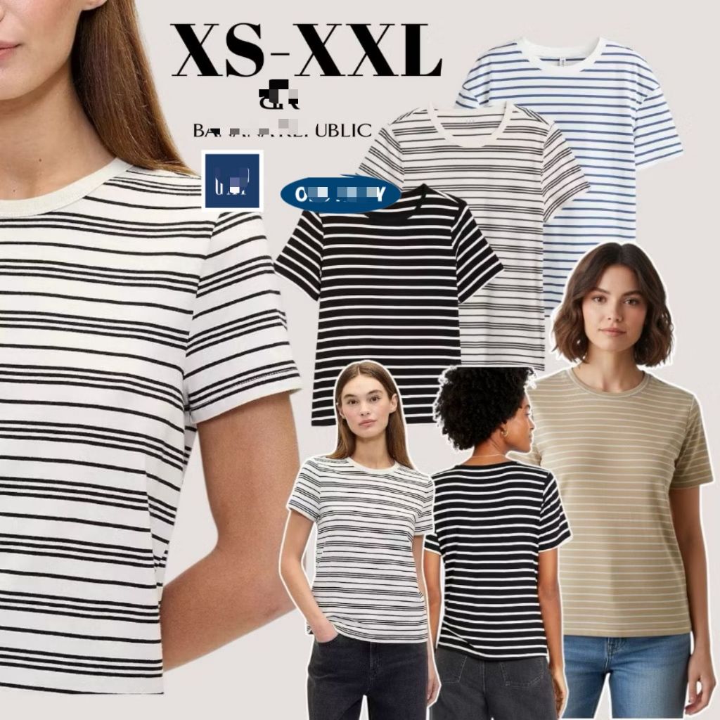 Kaos Atasan Lengan Pendek Mix Branded Fashion Wanita Xs-Xxl 3599