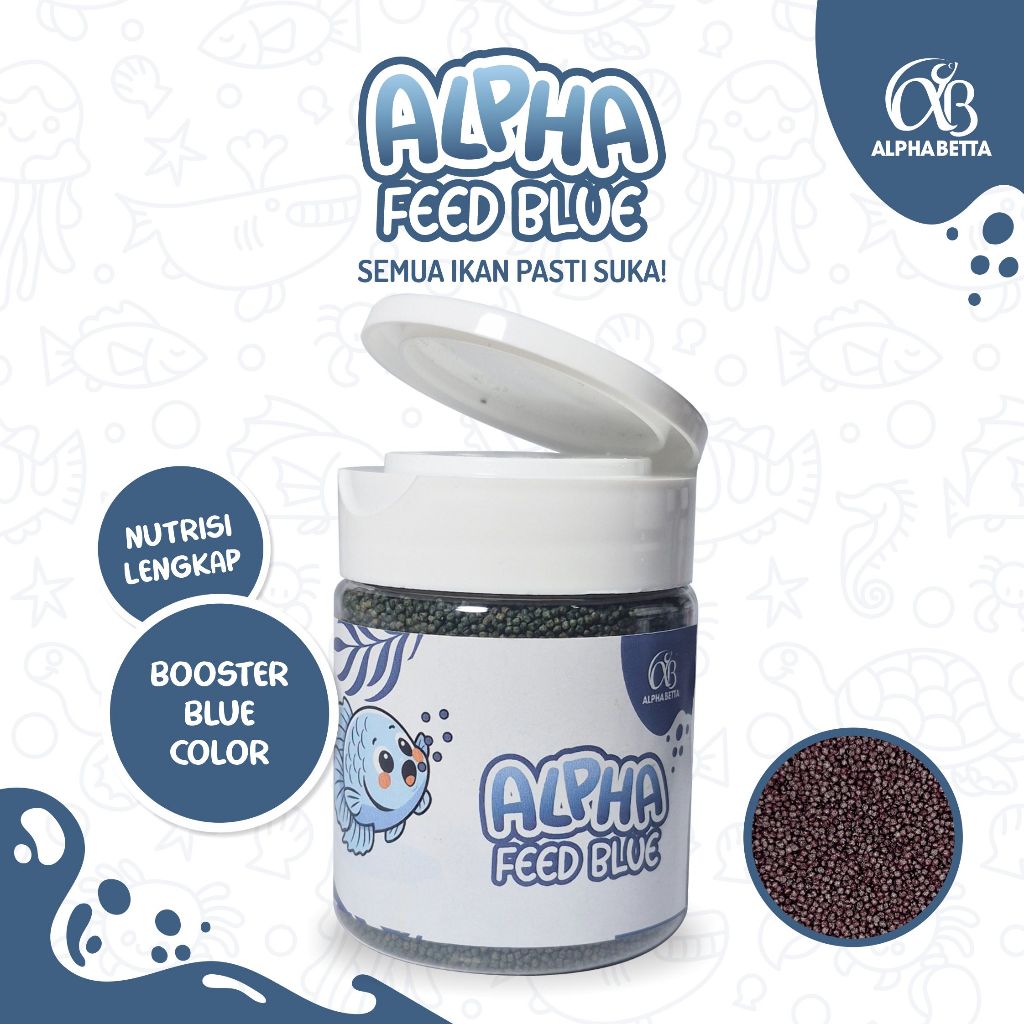 Pakan Pelet Ikan Hias Cupang Grizzle, Blue Rim, Avatar Meningkatkan Warna Biru