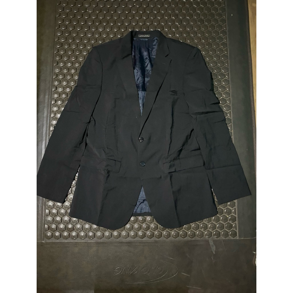 BLAZER JAS ZARA MAN HITAM PEKAT MEWAH BRANDED