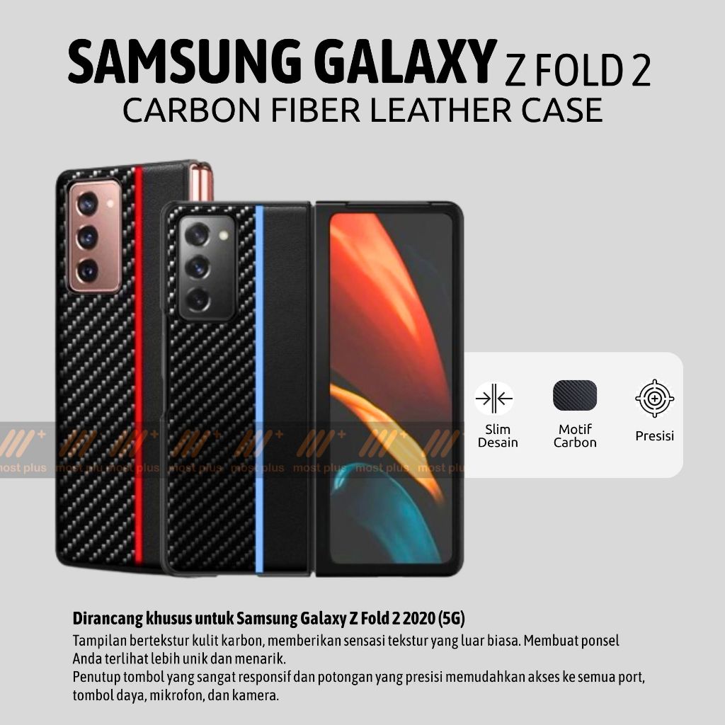 SAMSUNG GALAXY Z FOLD 2 CASING CARBON FIBER LEATHER CASE COVER SAMSUNG GALAXY Z FOLD2