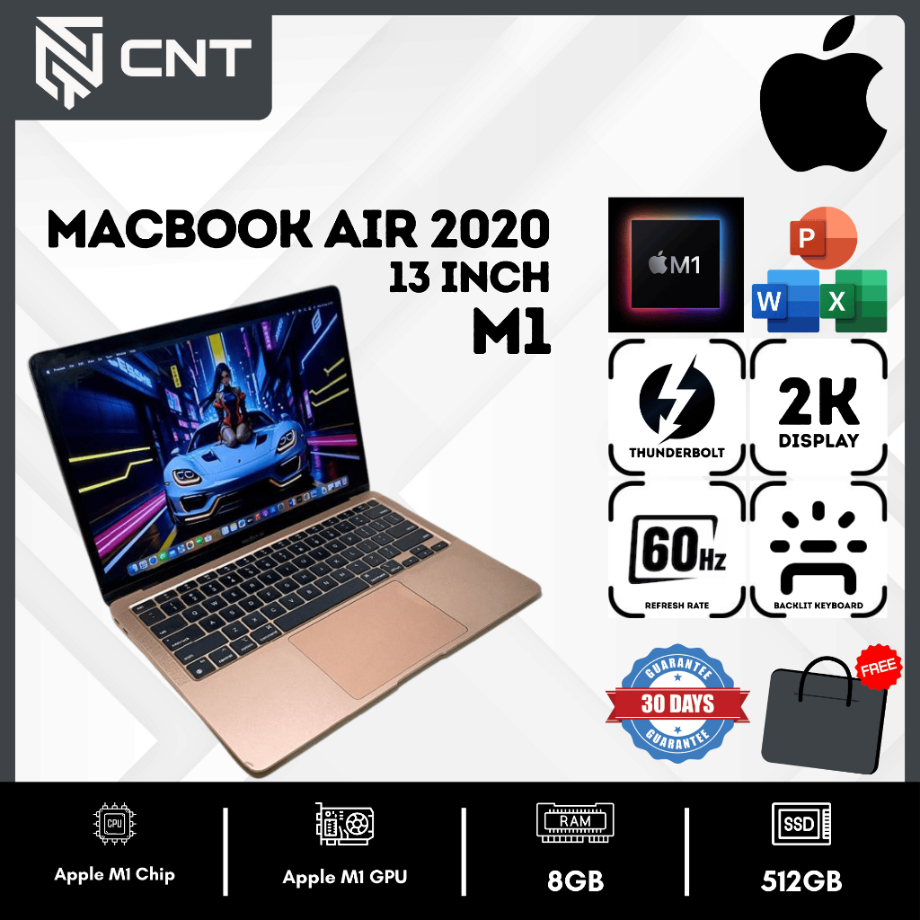 MacBook Air M1 2020 Ram (8/512GB) 13 inch Retina Thunderbolt Gold