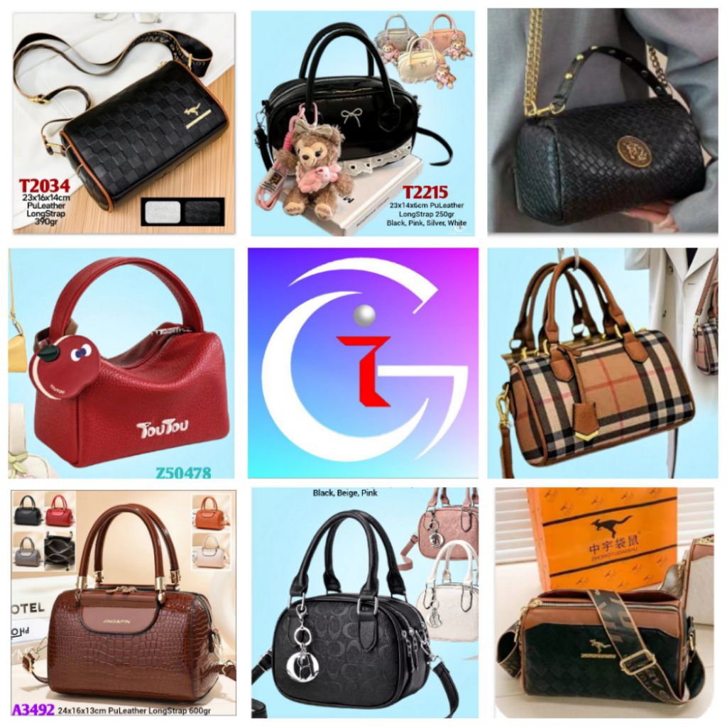 Gij. Tas Selempang Wanita Tas Speedy Sling Hand Bag model Tabung T2034 Z1040 Z0639 T2215 Z52245 Z825