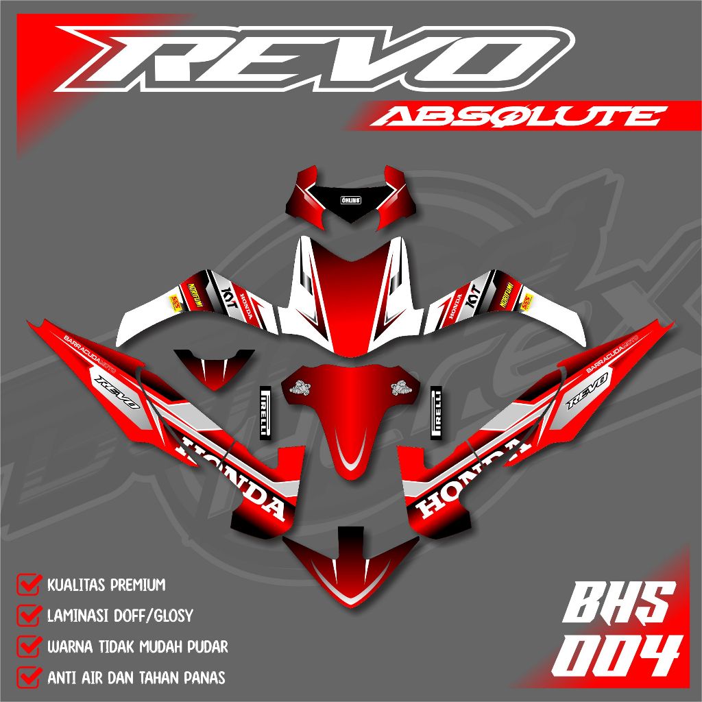 Decal Stiker Revo Absolute - Sticker Decal Full Body Motor Revo Absolute Desain Terlaris BHS.004