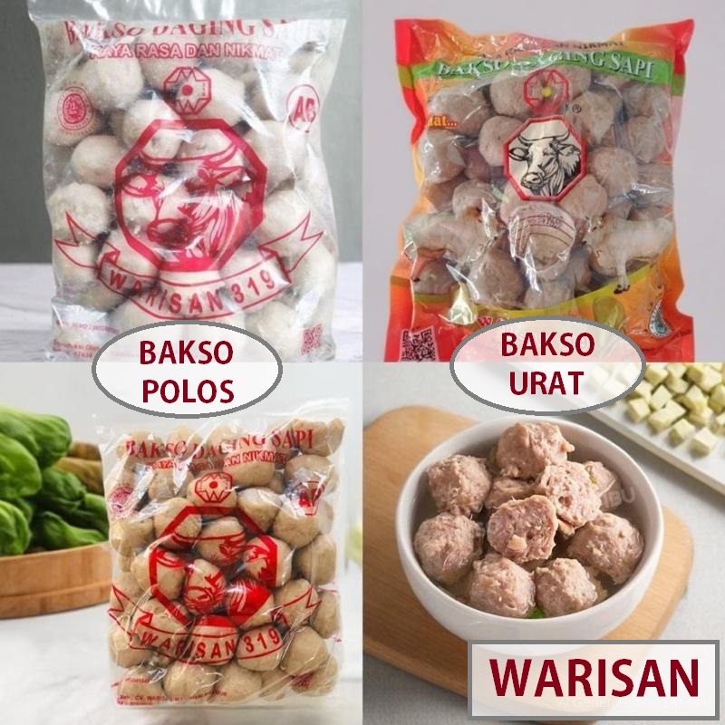 BAKSO WARISAN DAGING SAPI ASLI / BASO PREMIUM ENAK ISI 50 HALAL