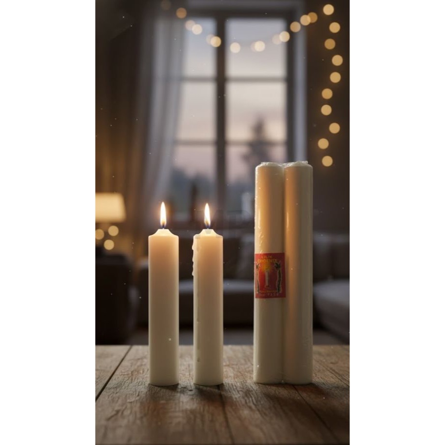 Lilin Altar/ Lilin Putih/ lilin Sembayang/ Lilin Putih UK 27x8cm