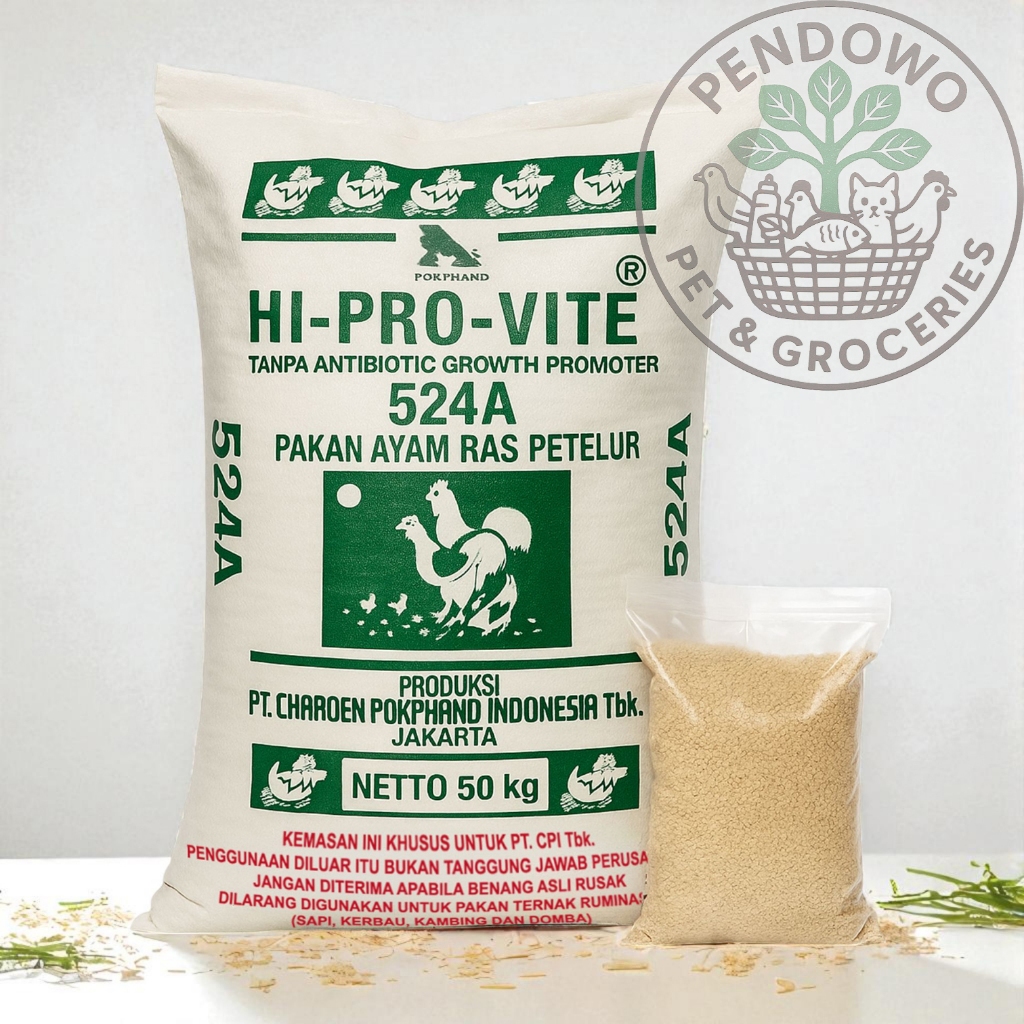 Hi-Pro-Vite 524A, Pakan Ayam & Unggas / Voer / Pur Ayam Petelur, Repack 1 Kg. Paket Hemat