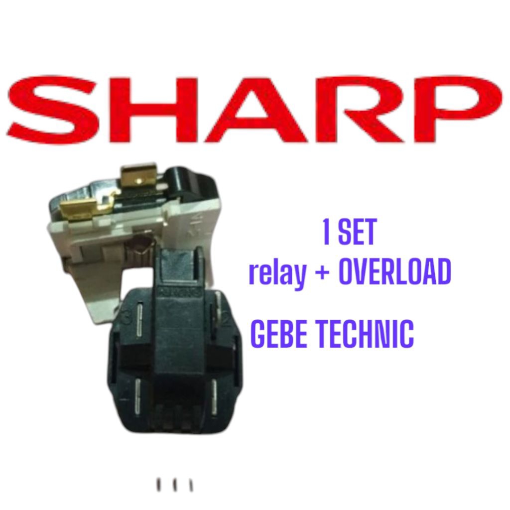 Relay ptc dan overload kulkas Sharp 1 pintu Original relay kulkas sharp 1 pintu