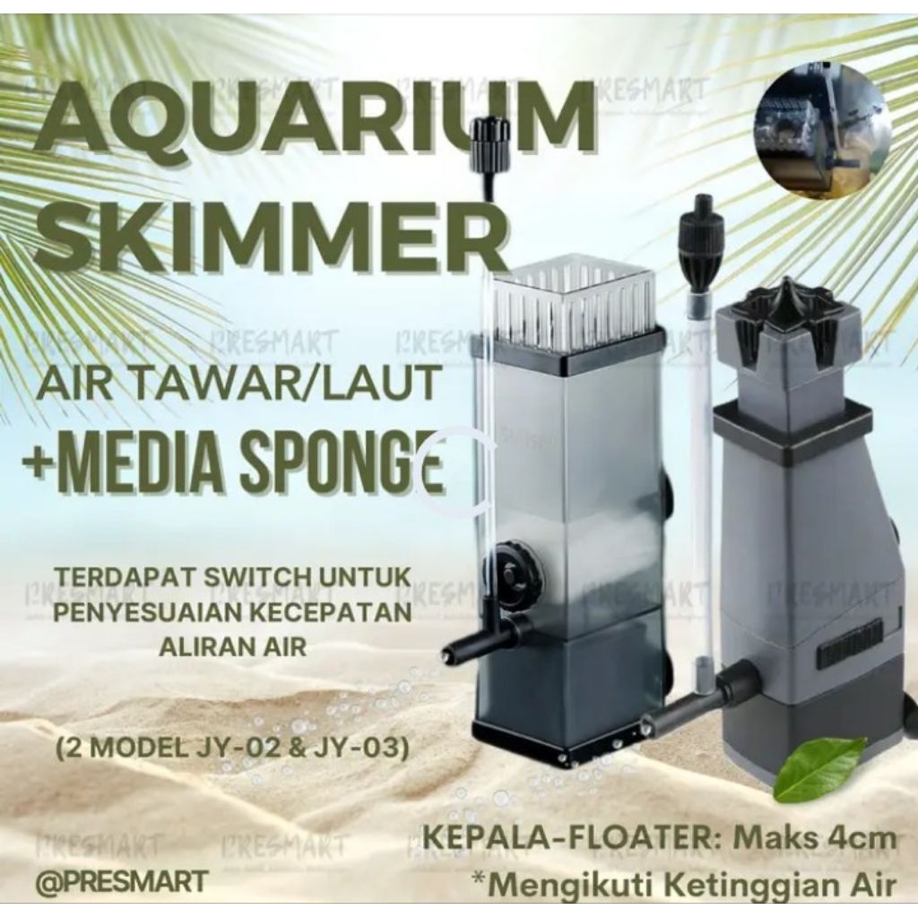 AQUARIUM SURFACE SKIMMER SMALL (Air Tawar/Laut)