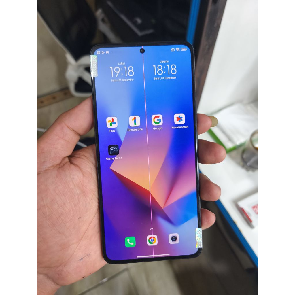 Lcd Xiaomi 12T Original copotan Minus garis sehelai