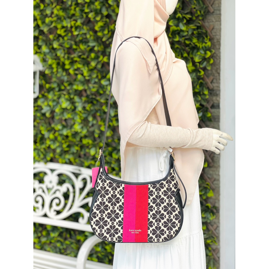 SPADE FLOWER JACQUARD HOBOBAG