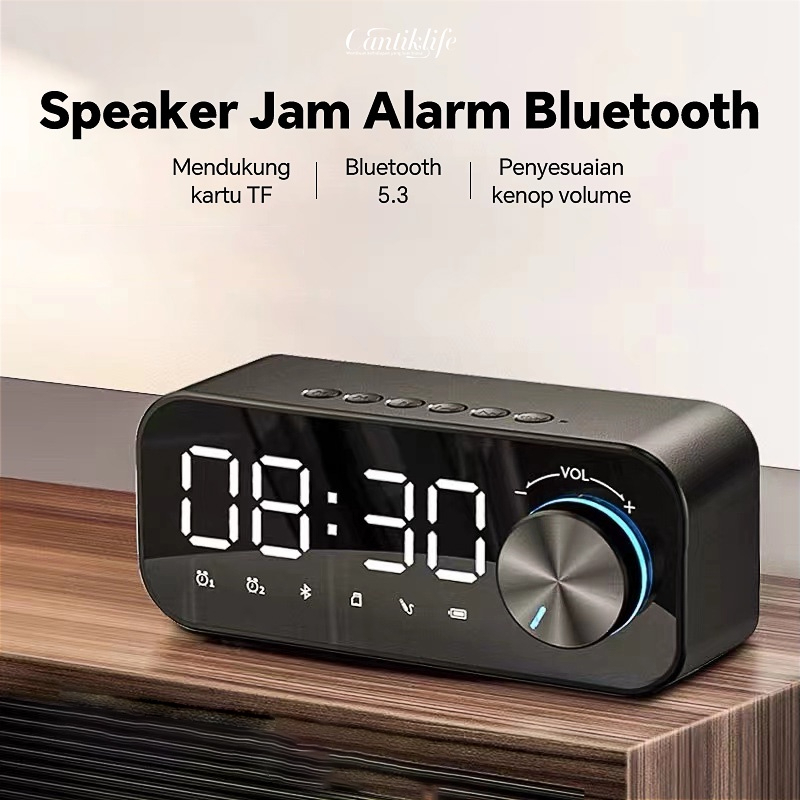 Speaker Bluetooth Portable Bass speaker Jam Alarm Clock LED Display Speaker Bluetooth Music Box Spea