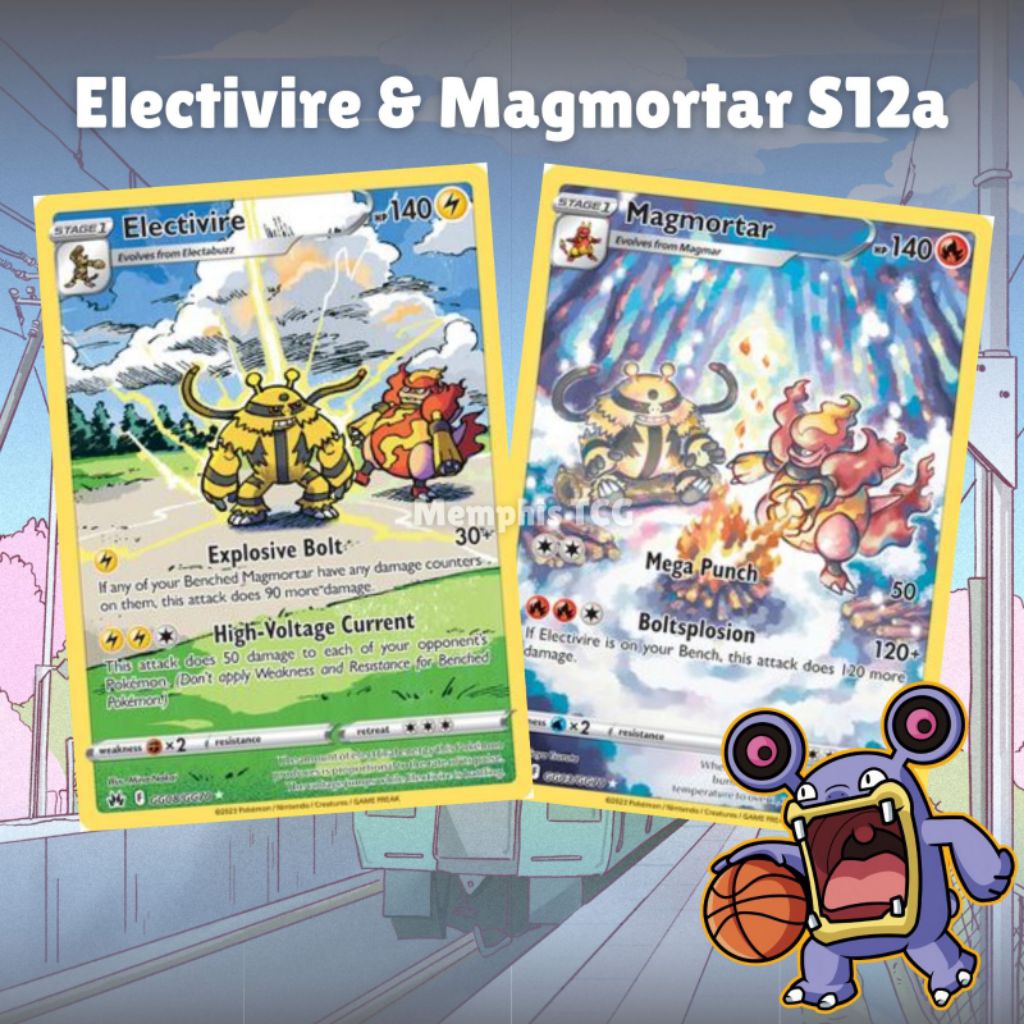 Electivire & Magmortar sv12a (2 kartu) - Kartu Pokemon TCG ori (Indonesia ver)