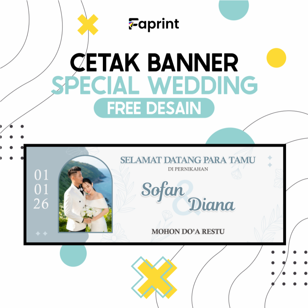 Cetak Spanduk Banner Pernikahan Nikah Kawin Wedding Selamat Datang Doa Restu