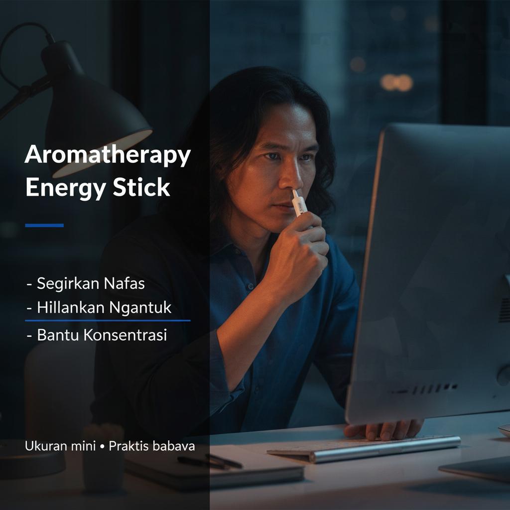 Inhaler Peppermint Energy Stick – Anti Ngantuk & Penyegar Nafas Herbal Menthol