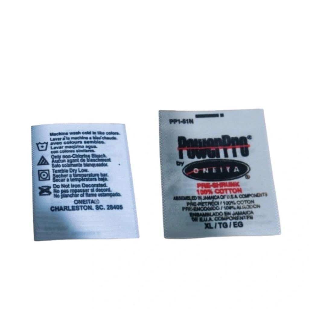 LABEL TAG VINTAGE ONEITA POWER PRO 90S LABEL TAG