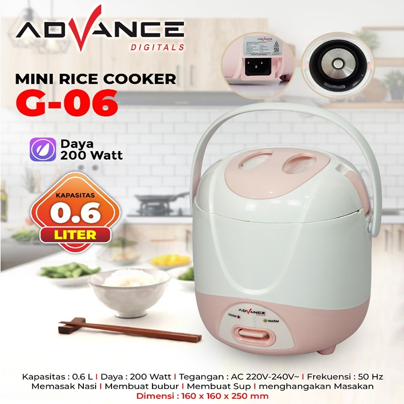 Advance magic com G-06 rice cooker 0.6 liter rice cooker mini rice cooker low watt magicom kecil ric