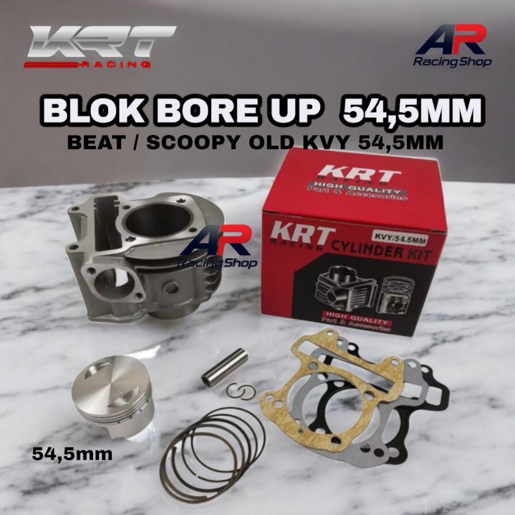 Blok Seher Boring Bore Up KRT Honda Beat / Scoopy Old Karbu Kvy 54.5 Original KRT