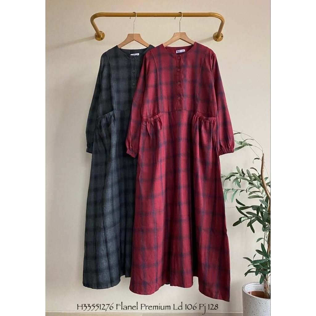 Gamis flanel premium