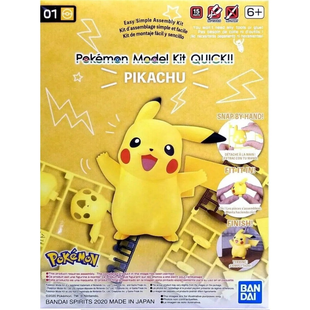 Pokemon Pikachu Bandai Model Kit QUICK