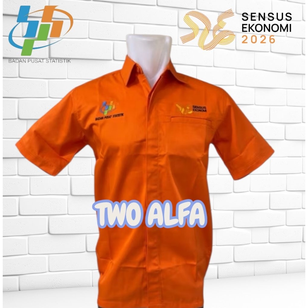 Kemeja BPS Sensus Ekonomi 2026 Seragam Badan Pusat Statistik Sensus Ekonomi 2026.