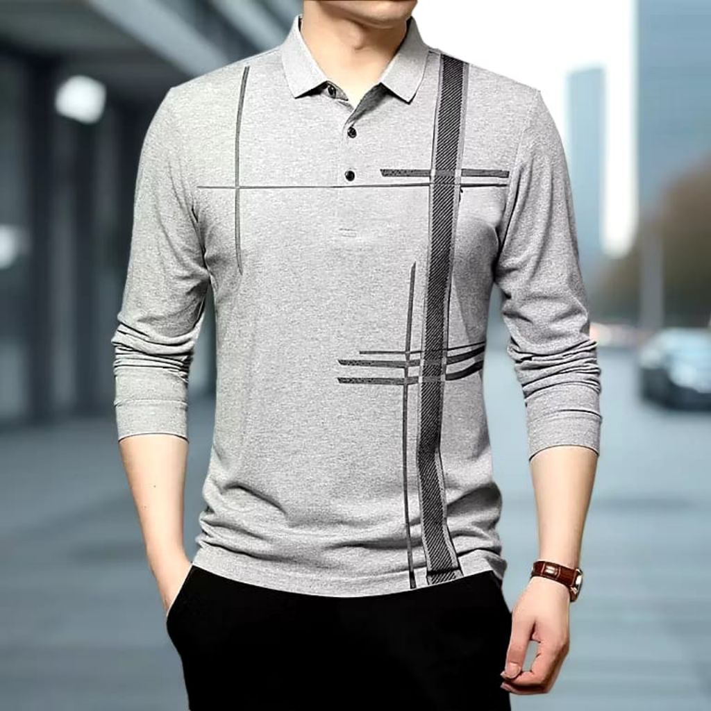 KAOS PRIA LENGAN PANJANG M L XL XXL XXXL JUMBO / KAOS KERAH / KAOS PRIA MYR SAVOS