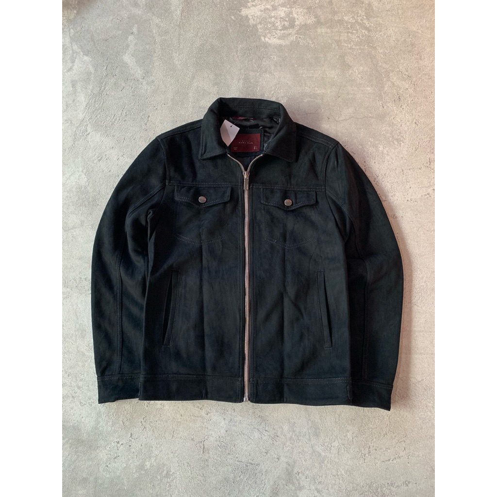 Work Jacket Suede Zara Man