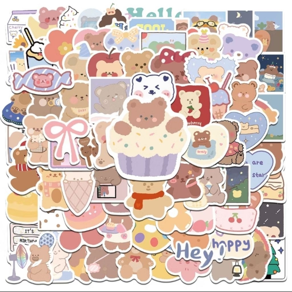 stiker case cute girl bear terbaru
