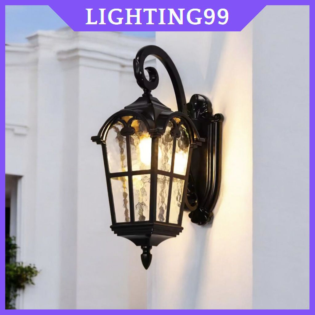 Lampu Dinding Outdoor Indor Taman Teras Waterproof Motif Klasik 1200Wb