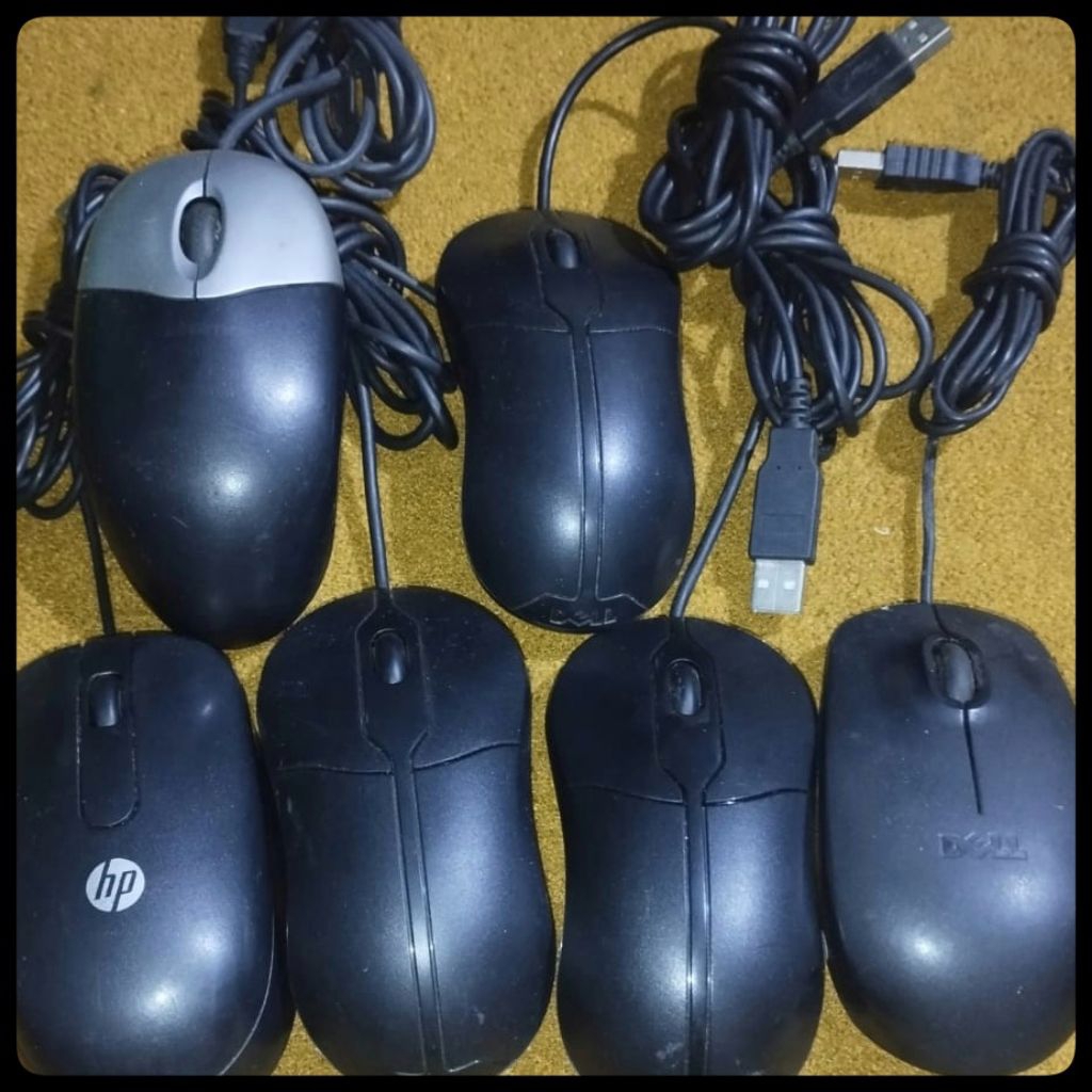 Mouse USB Second Berkualitas Merk Logitech Dell HP Lenovo Zyrex