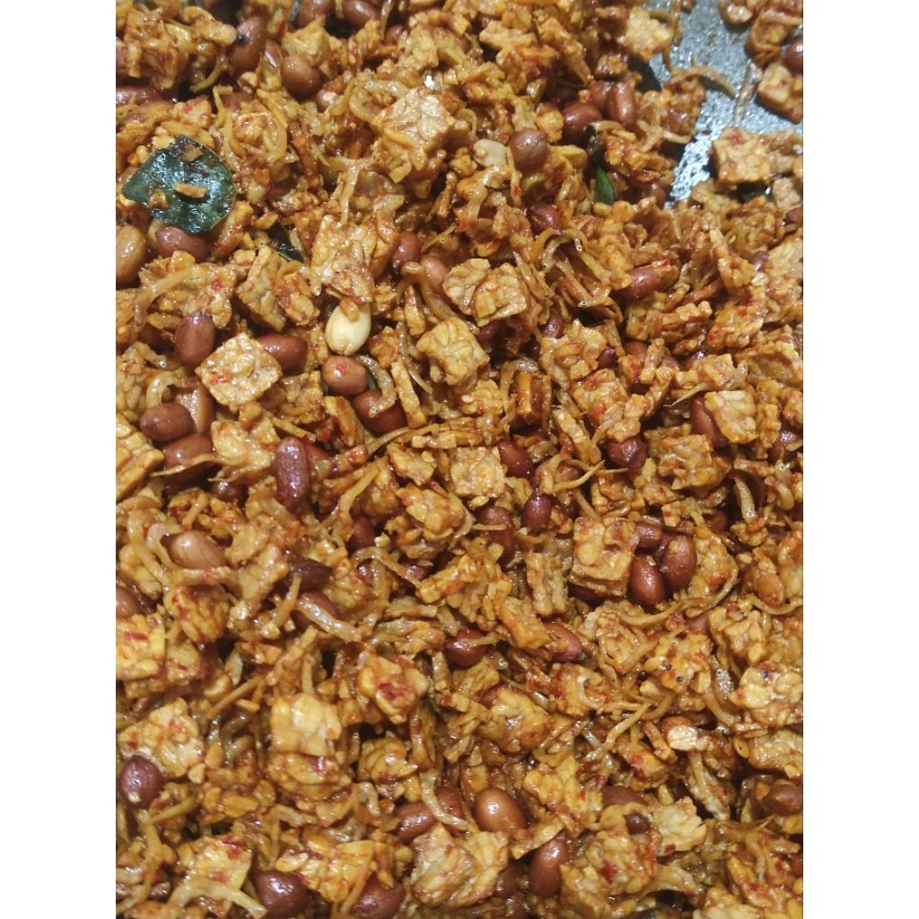 Kering Tempe Kacang Teri Medan Premium Pedas Manis Kemasan Berat 150Gram