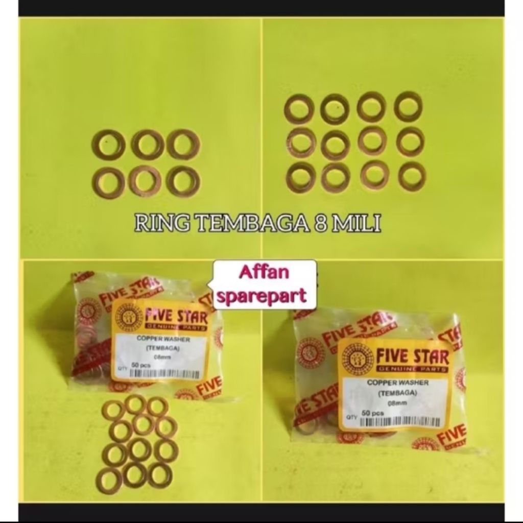 Ring Tembaga 8 Mili / Ring Oli DONGFENG 8 Mili