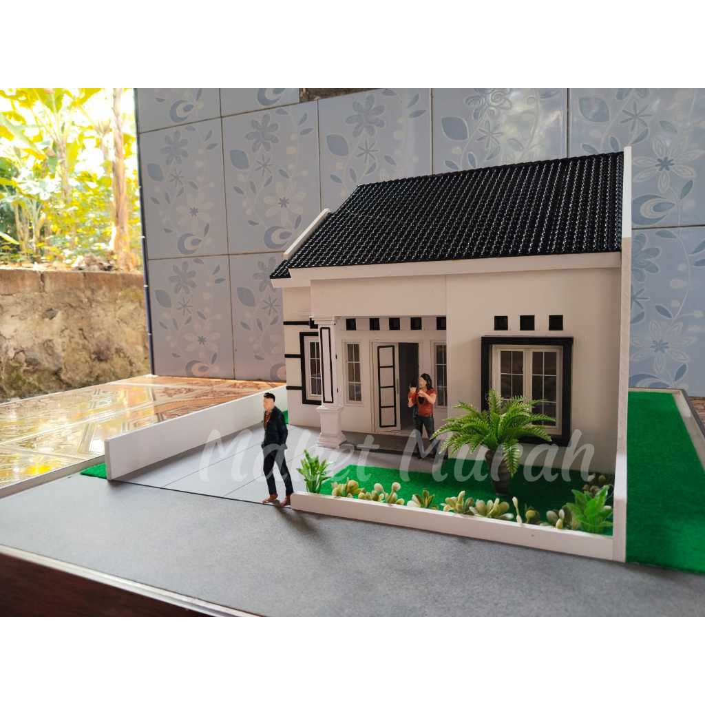 Miniatur Rumah Minimalis Maket Rumah Diorama type 36/80