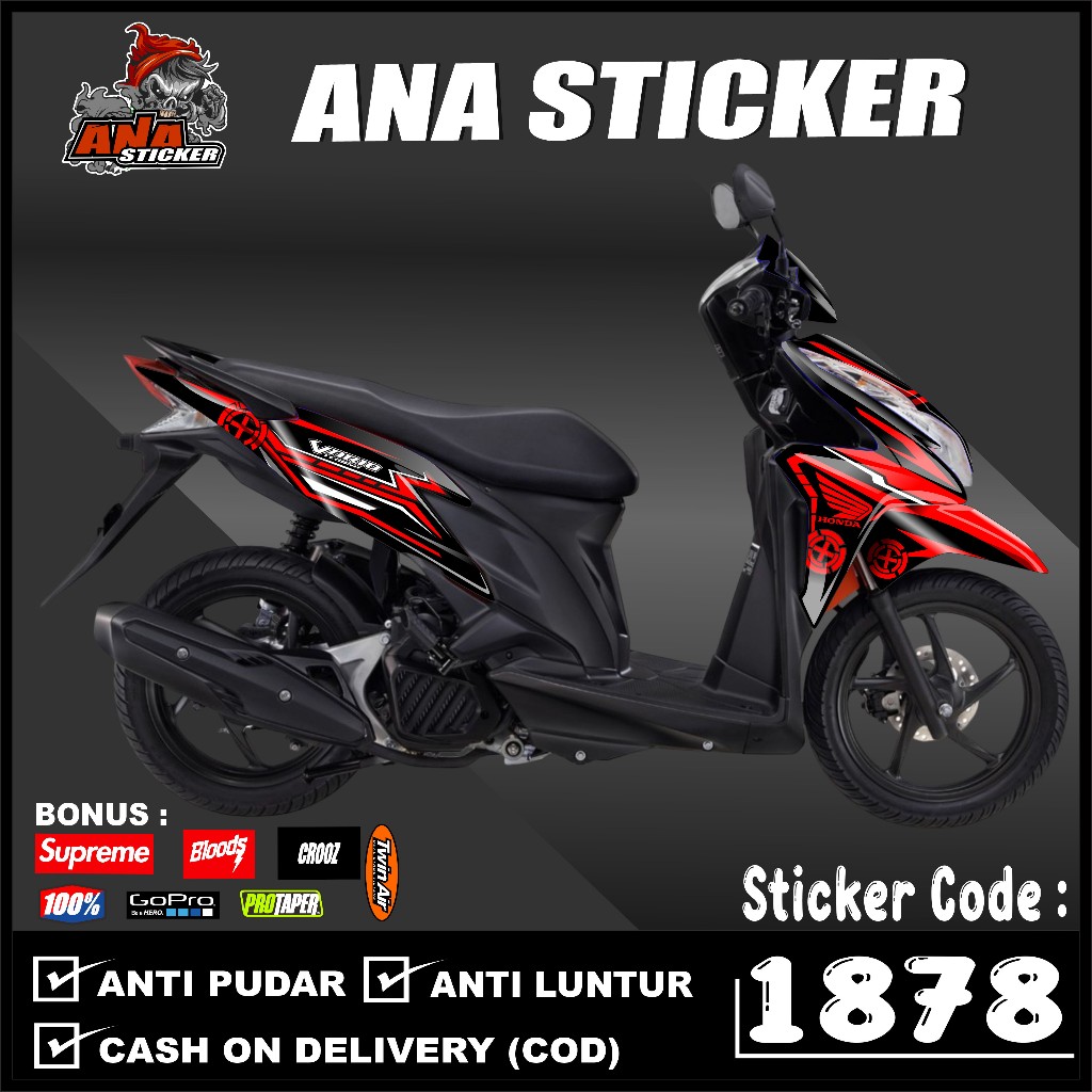 1878 Decal skotlet motor Vario 125 Techno Desain racing stiker decal vario techno