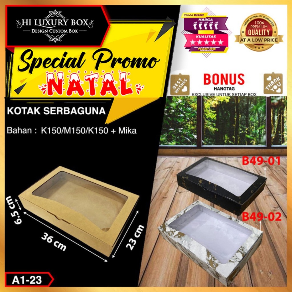 Box Hampers - Kotak Kado Mika - Dus Packaging Baju Hijab - A1-23