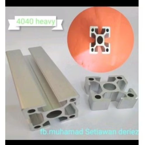 Aluminium profile 4040 Heavy per 6 meter/perbatang