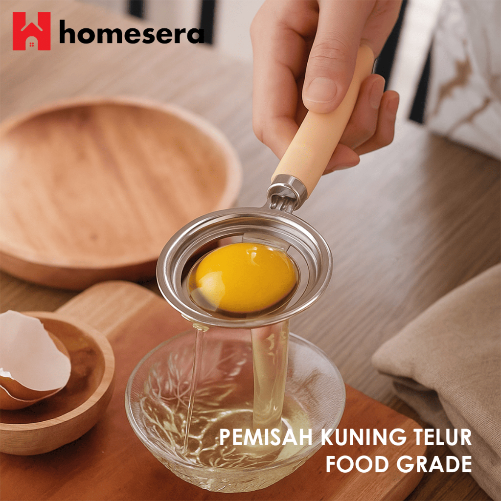 ALAT PEMISAH KUNING TELUR STAINLESS GAGANG PLASTIK | PEMISAH KUNING TELUR PRAKTIS | SARINGAN PEMISAH