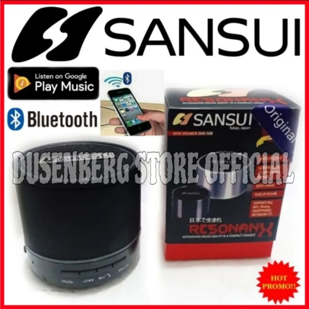 Speaker Mini SANSUI SM 508 Speaker Portable Bluetooth Play Musik Hp