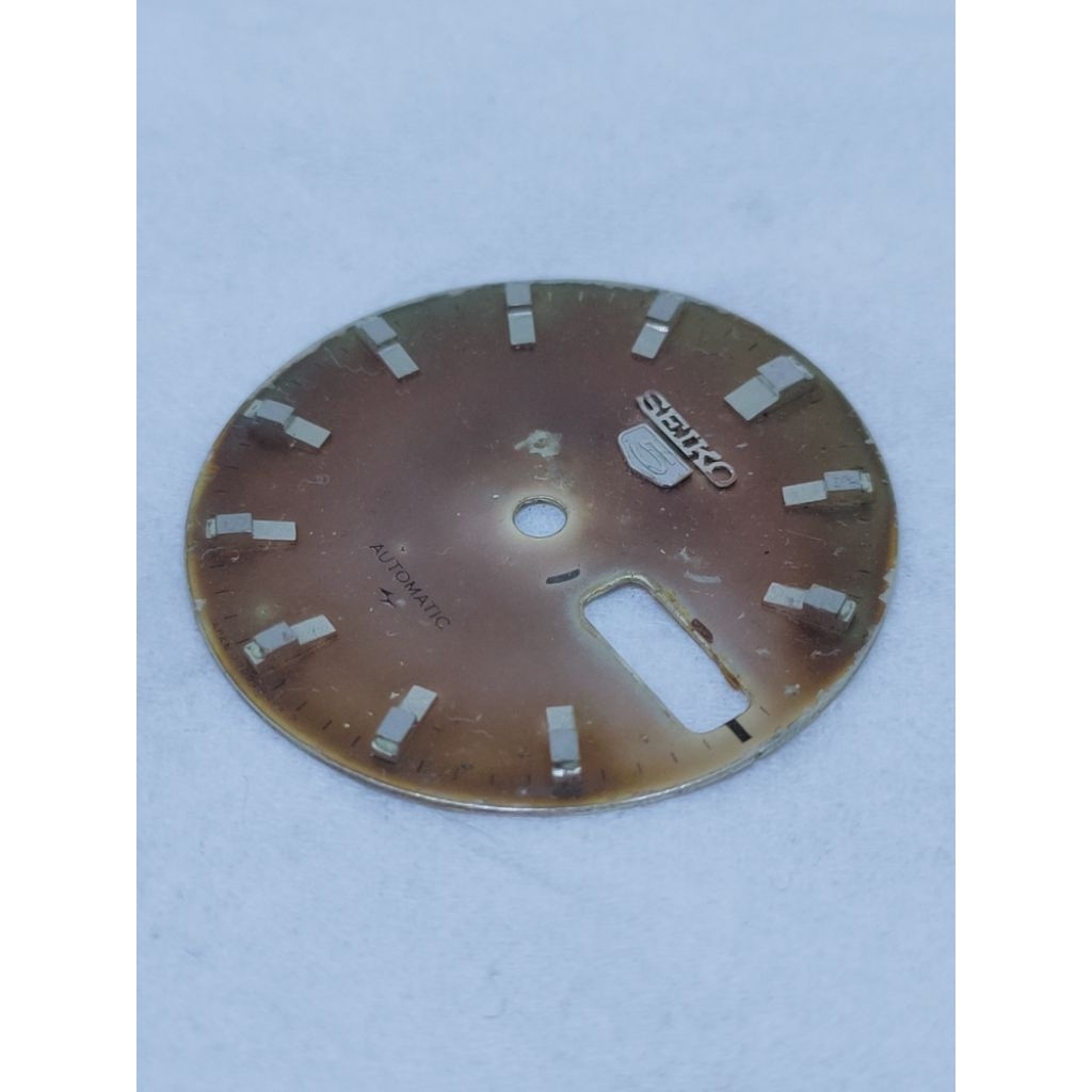 Seiko 5 automatic japan watch dial jam tangan antik plat dial seiko5 7009 original patina part arloj