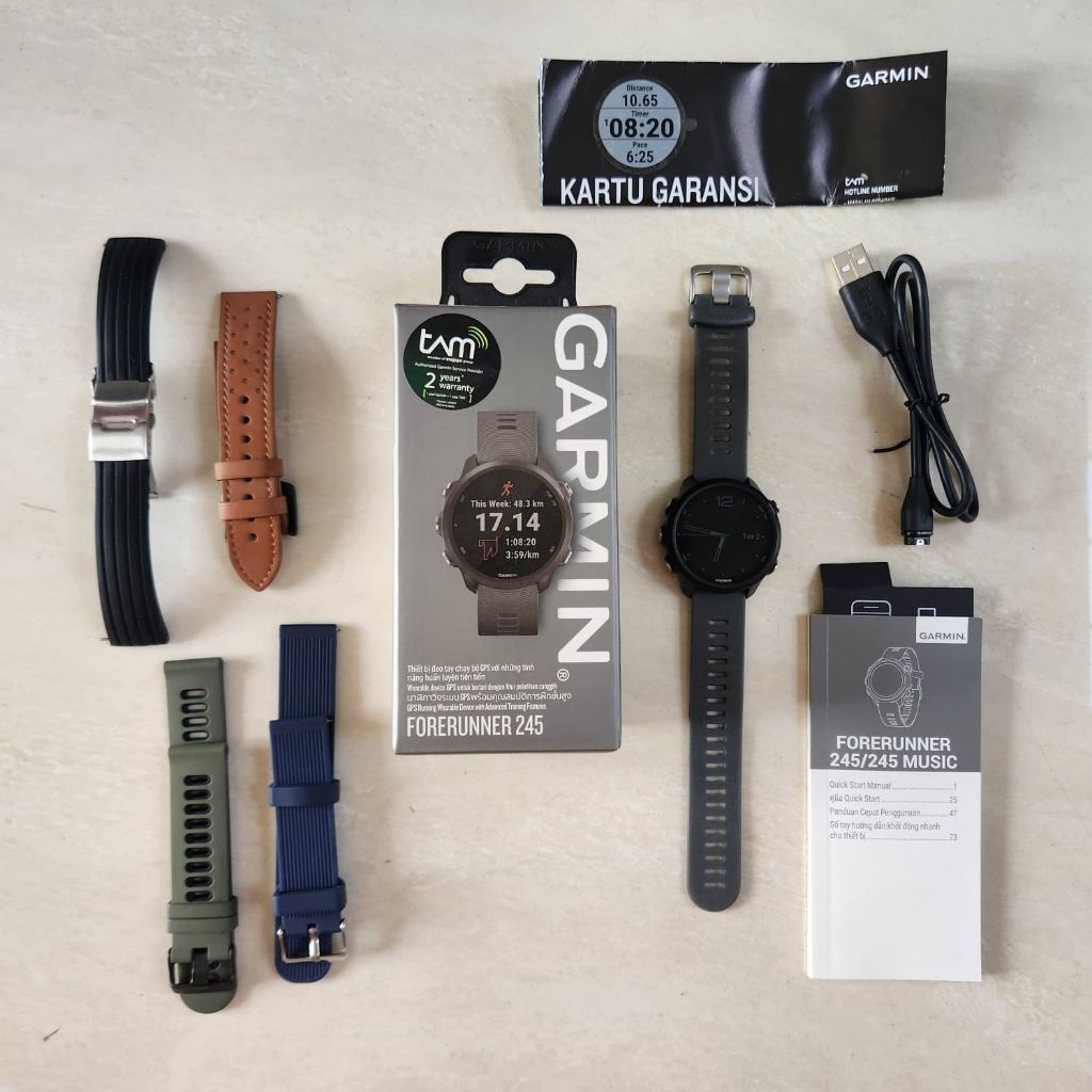 Garmin Forerunner 245 Non Music Running Watch Black Slate