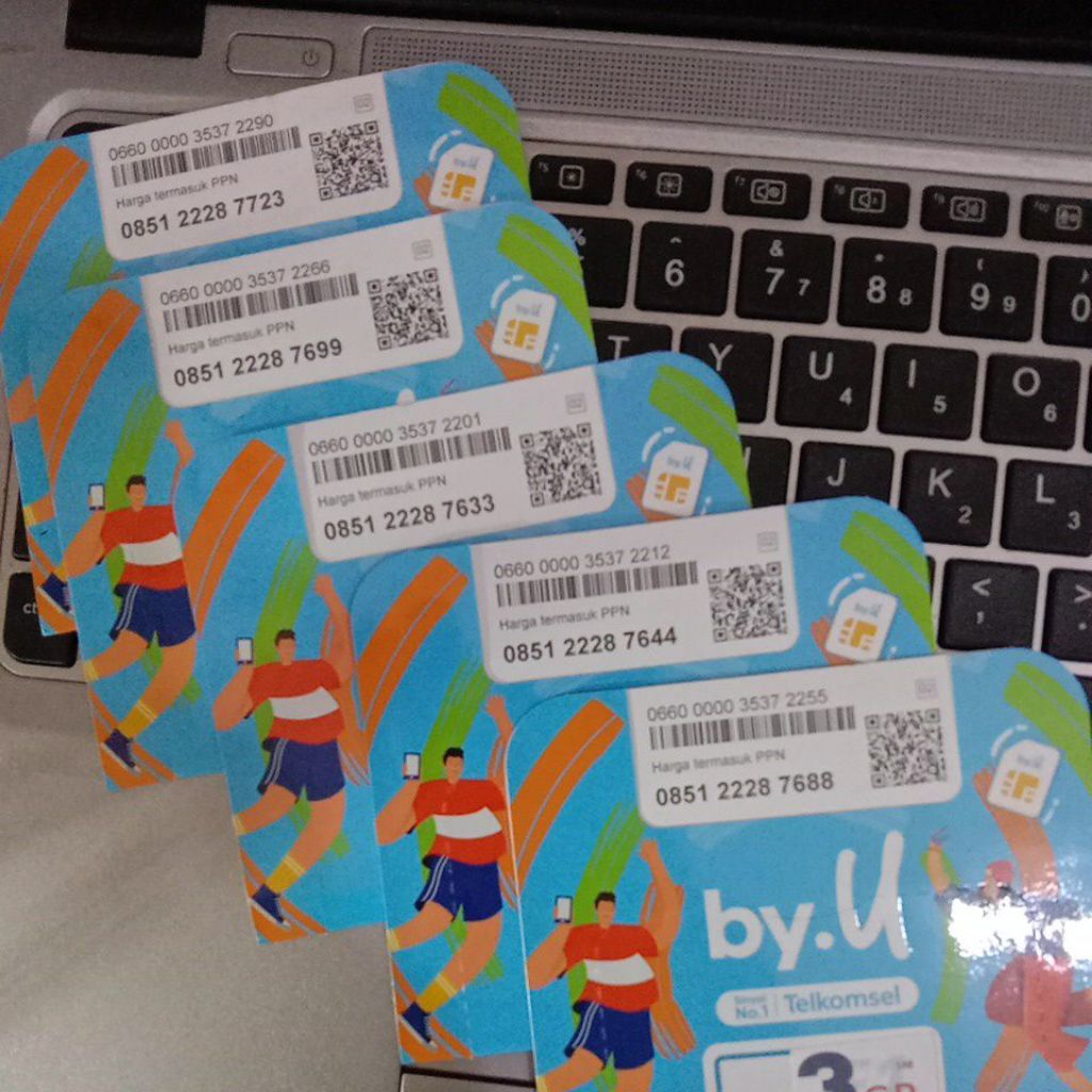 Nomor Cantik Telkomsel  By.U Nomor  Triple  222 (Free 3 GB)