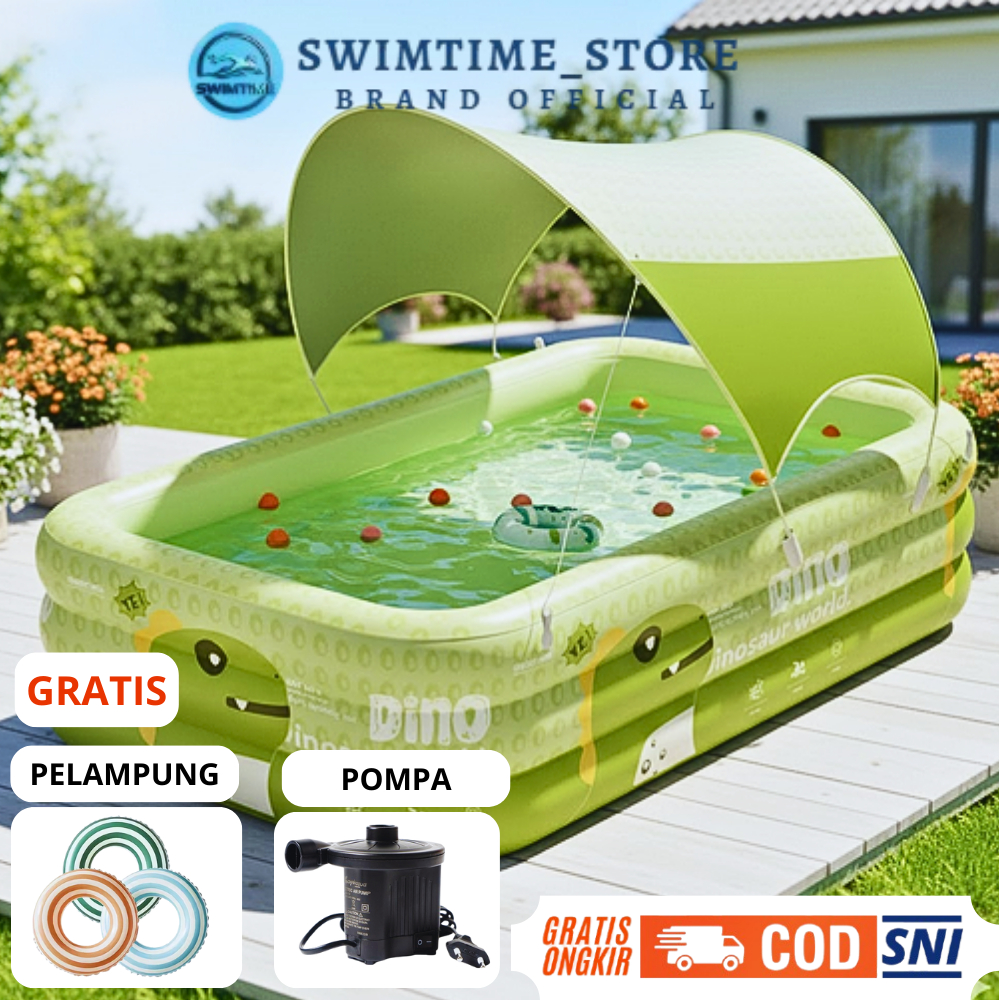 Kolam Renang Anak Jumbo Ukuran 3M 2.6M Kolam Renang Keluarga Kolam Renang Tiup Karet Besar