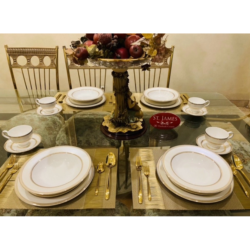 Dinner Set Saint James Marakesh Gold Piring Mangkok Sup Bowl