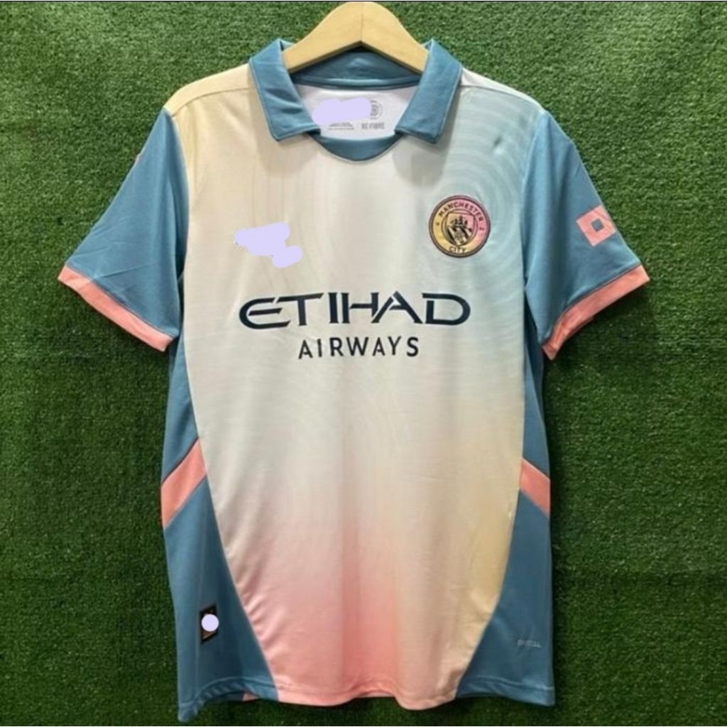 Jersey Kaos Baju Sepak Bola Man Mancester Manchester City Citi Home Away 3rd Third 4th Biru Muda Klu